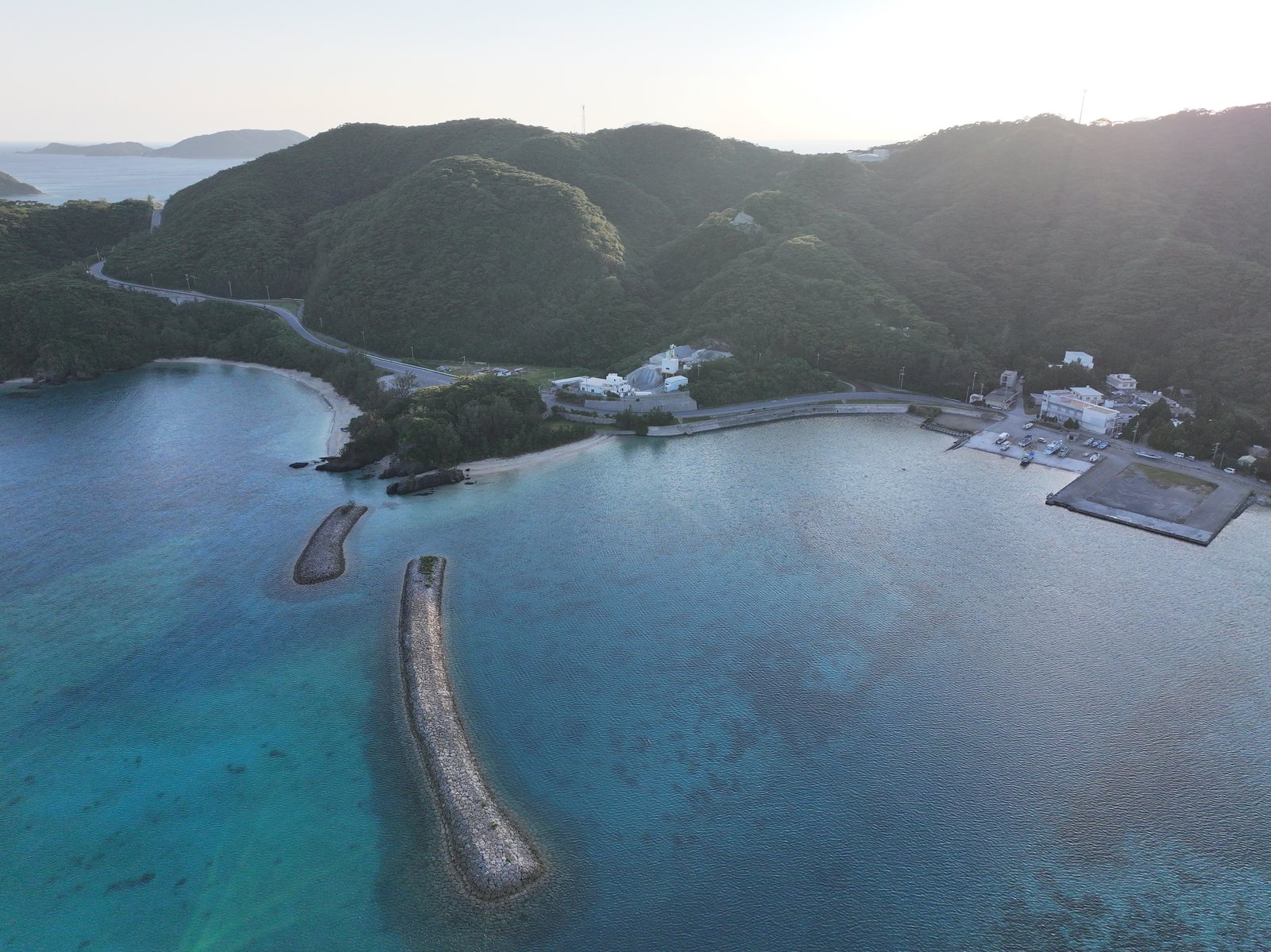 同じ防波堤を、高さを変えて見たところ